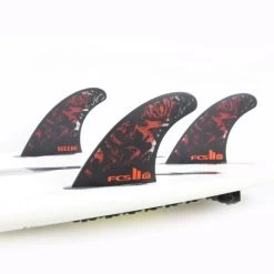 Ailerons FCS II Filipe Toledo PC Black/red Tri Set -Magasin D'Équipement De Sports Nautiques ailerons fcs ii filipe toledo pc black red tri set 3