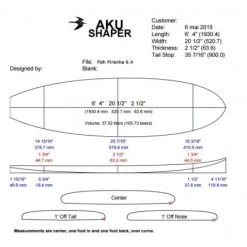 Planche Surf Blackwings 6'4" Fish Piranha Cristal Clear -Magasin D'Équipement De Sports Nautiques planche surf blackwings 6 4 fish piranha cristal clear 3