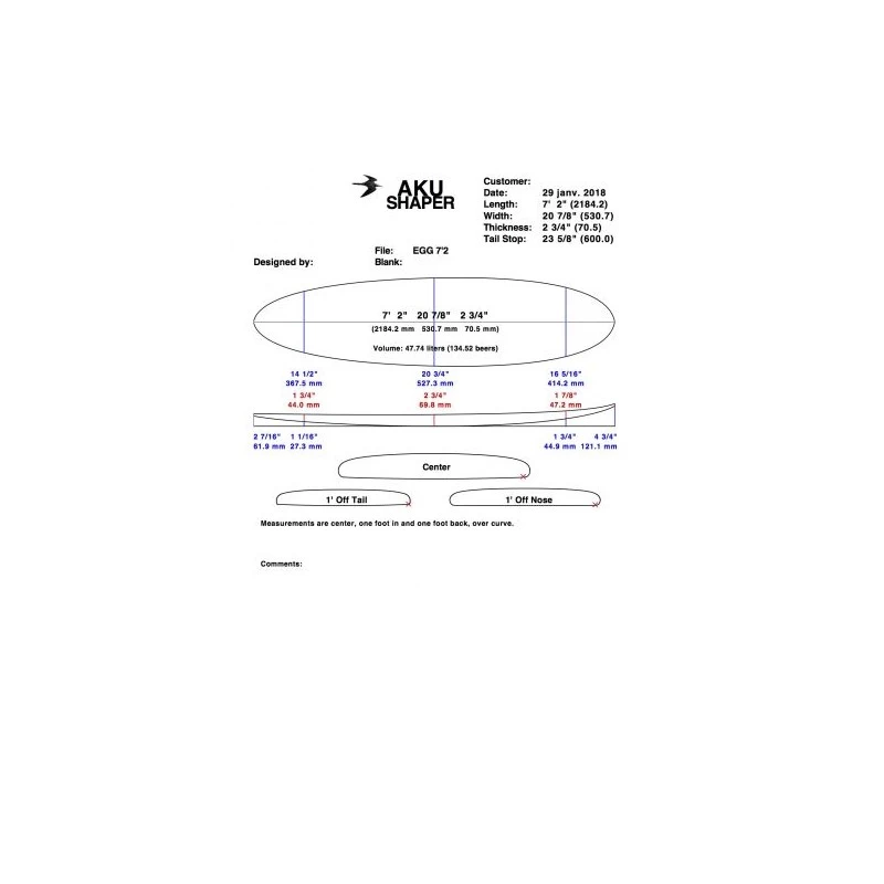 Planche Surf Blackwings 7'2 EGG Cristal Clear 5 Planche Surf Blackwings 7'2 EGG Cristal Clear – Image 3