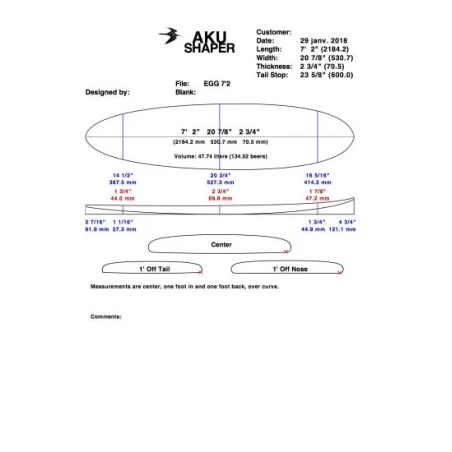 Planche Surf Blackwings 7'2 EGG Cristal Clear 6 Planche Surf Blackwings 7'2 EGG Cristal Clear – Image 4