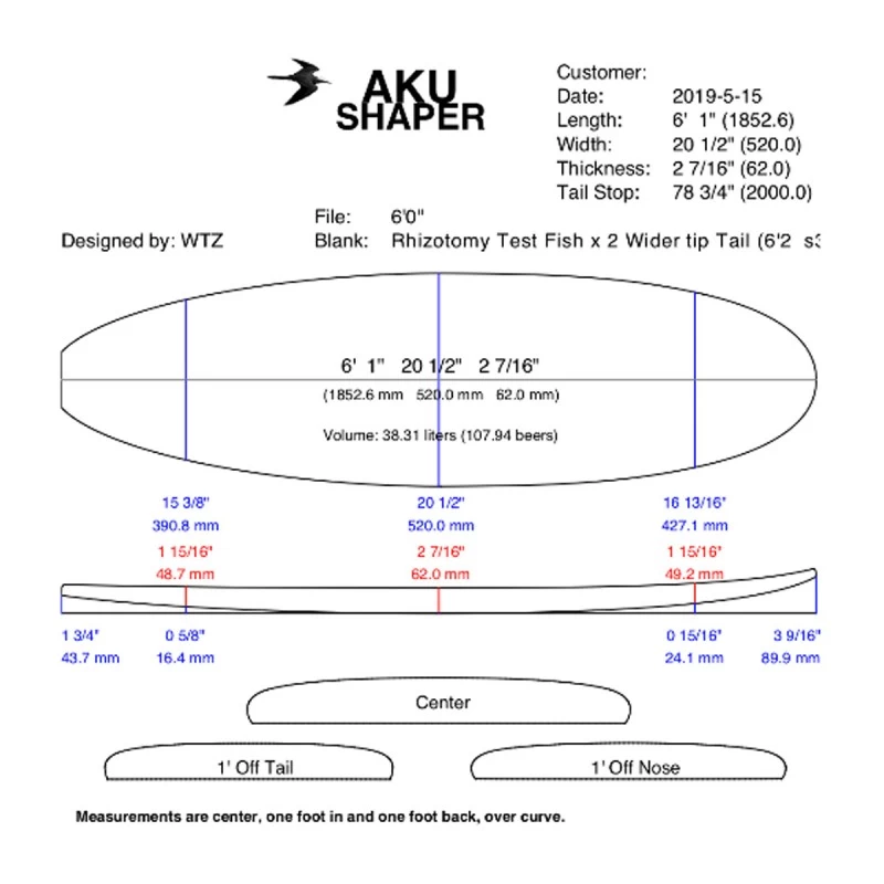 Planche Surf Perfect Stuff 6'6" Eva/Wood Stringers 7 Planche Surf Perfect Stuff 6'6" Eva/Wood Stringers – Image 5