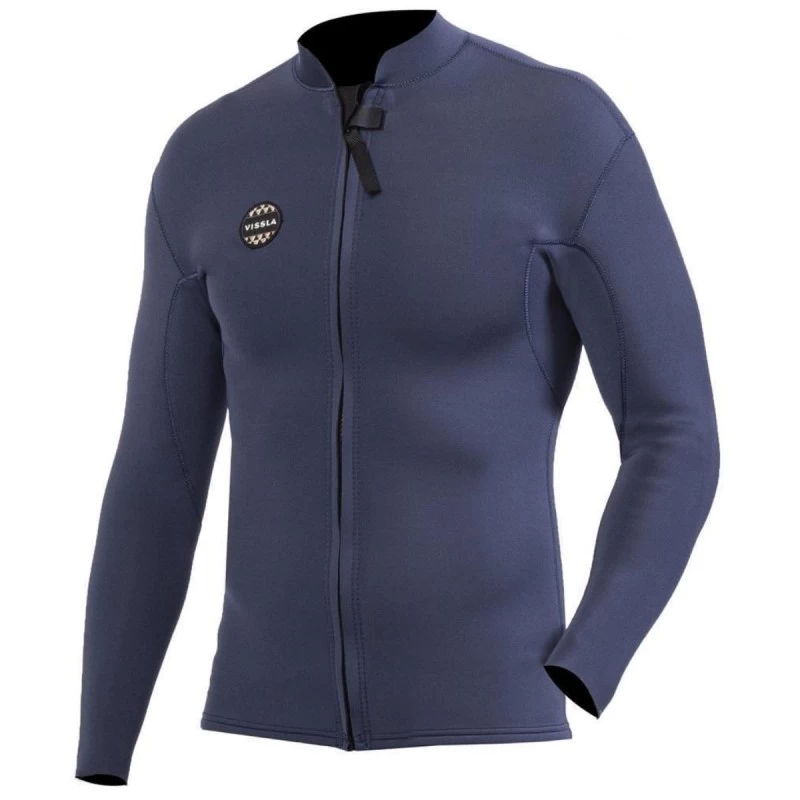 Top Néoprène Vissla Solid Sets 2mm FZ - Bleu 3 Top Néoprène Vissla Solid Sets 2mm FZ - Bleu